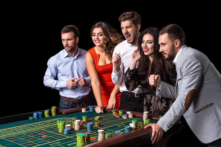 Papan taruhan VIP Roulette dengan zona merah dan hitam yang jelas